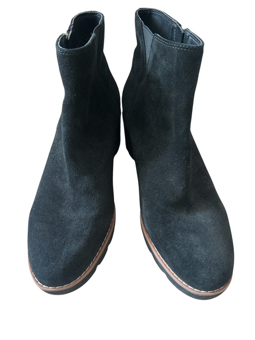 Vionic Black Suede Chelsea-Style Ankle Boots